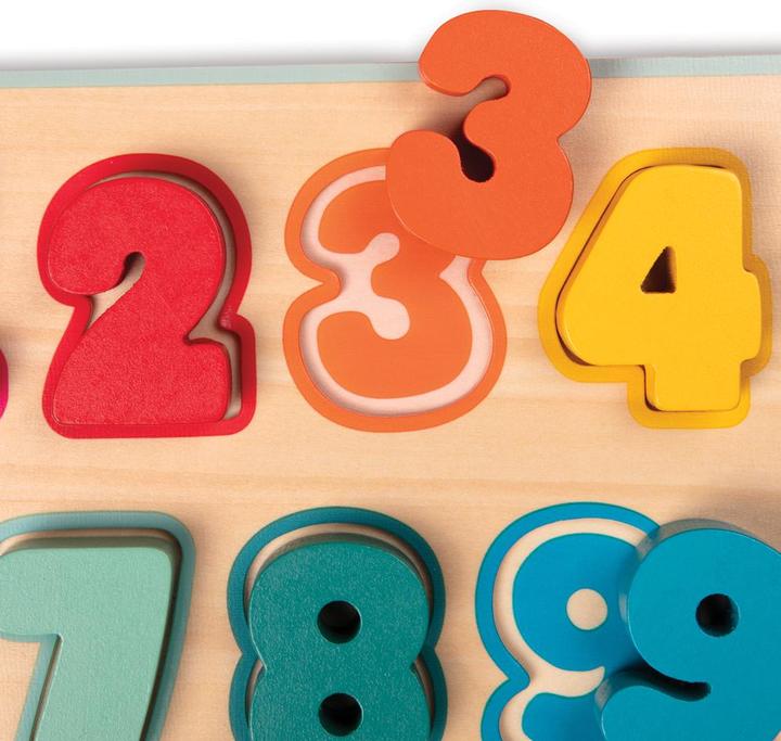 Produktbild B.toys B. Count n’ Doodle - Holzpuzzle mit magnetischen Zahlen 10-teilig (9 Teile)
