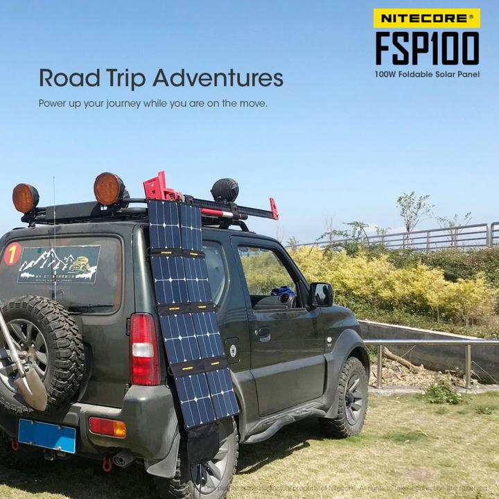 Actual product image Nitecore NPS400 Power Station 117000mAh and FSP100 foldable solar panel with max. 100W (421.20 Wh)
