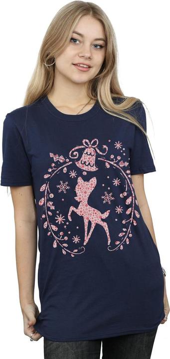 Immagine prodotto Disney Bambi Christmas Wreath Maglietta Donna (XXL)