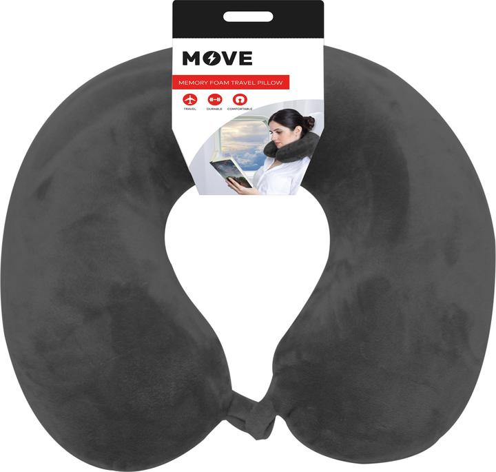 Actual product image Move Memory Foam Travel Pillow Black (Head & neck pillow)
