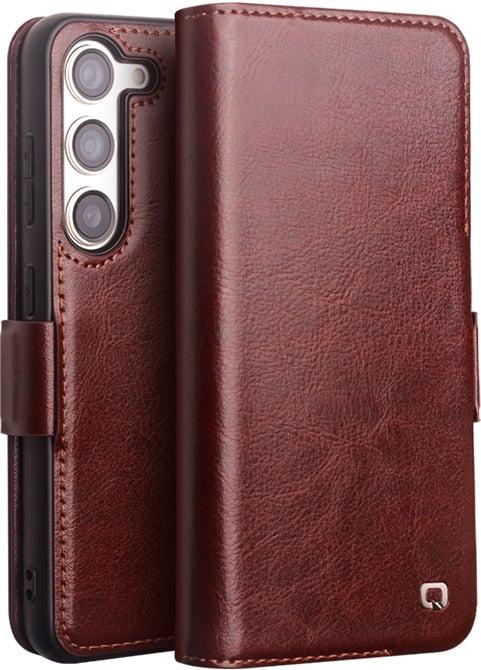 Immagine prodotto QiAlino Cover Flip con chiusura magnetica marrone scuro (Samsung Galaxy S24)