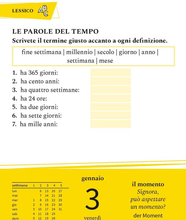 Actual product image Langenscheidt Italian language calendar 2025 (German, Italian)