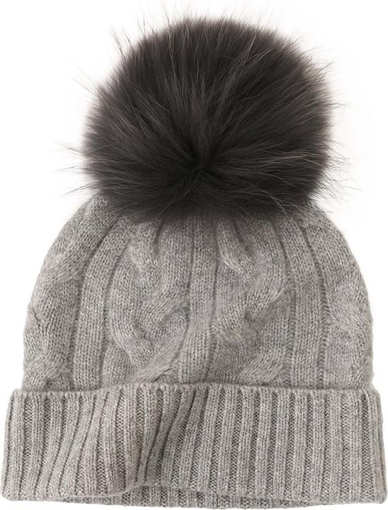 Actual product image Bellemere Beanie Soft Cable Knit Cashmere