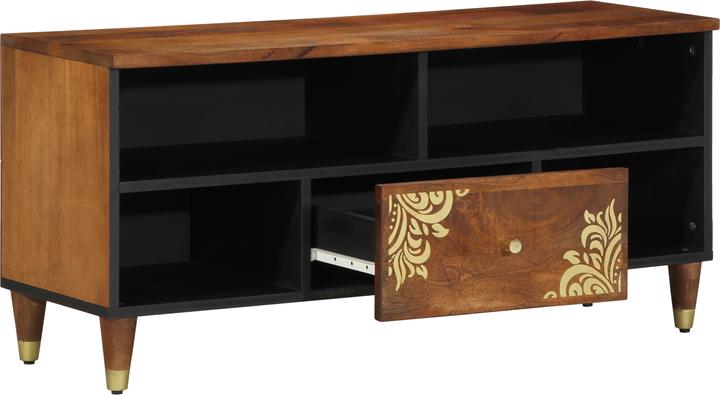 Image du produit VidaXL Meuble TV 100x33x46 cm en bois de manguier massif (100 x 33 x 46 cm)