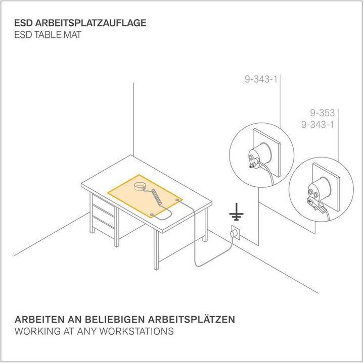 Produktbild Bernstein ESD Erdungsmatte 610x450x2mm