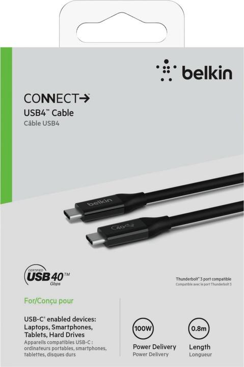 Produktbild Belkin USB C — USB C (0.80 m, USB 4.0)
