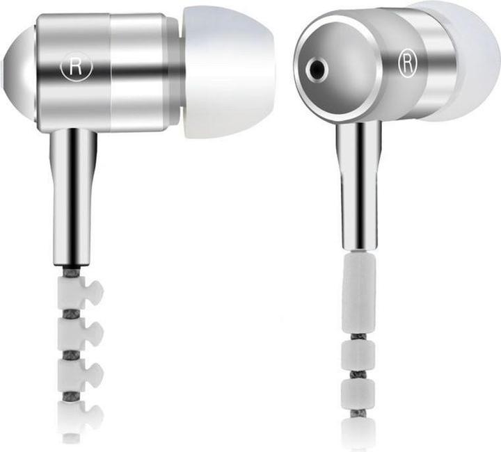 Produktbild Hermex In Ear ZIPPER Headset mit Fernbedienung WEISS für alle Android Smartphones (Kabelgebunden)
