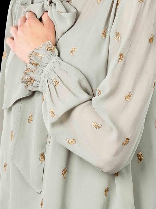 Immagine prodotto Scotch & Soda Embroidered Blouse Tie Neck Grey Sheer (XL)