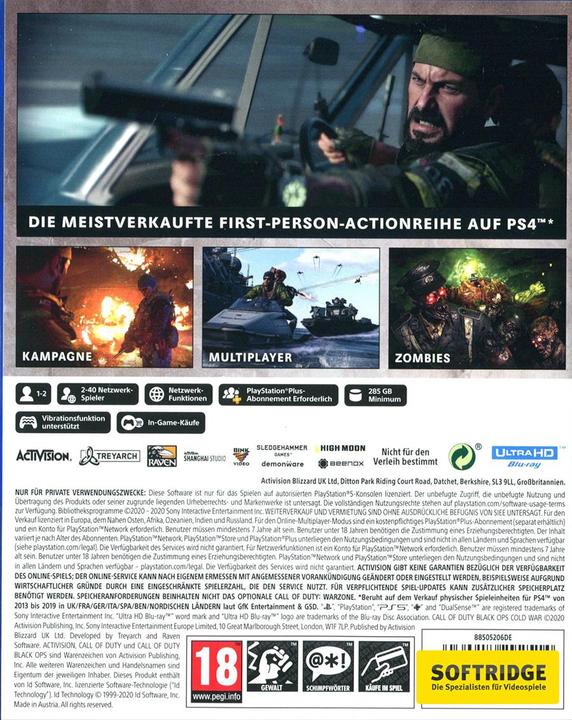 Produktbild Activision Call of Duty: Black Ops Cold War (PS5, DE)