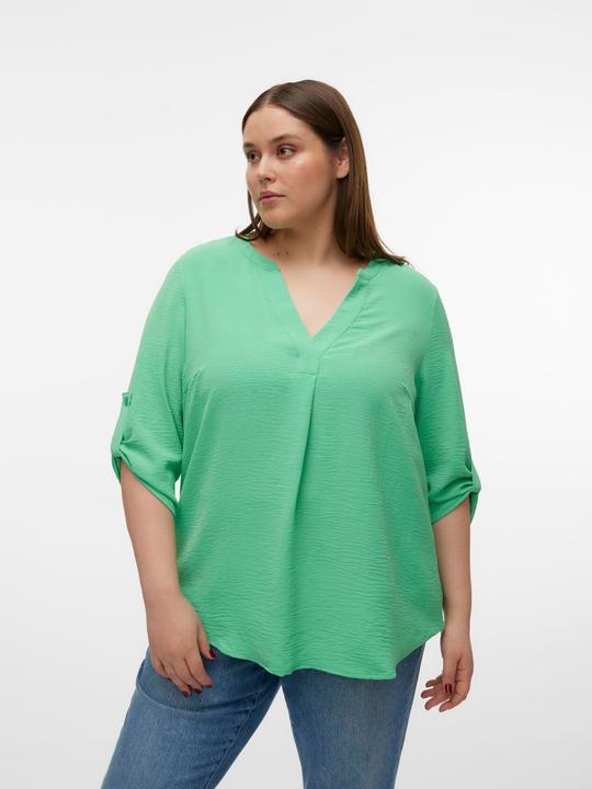 Produktbild Vero Moda Normal geschnitten V-Ausschnitt Curve Umgeschlagene Ärmelbündchen Top Top (46)