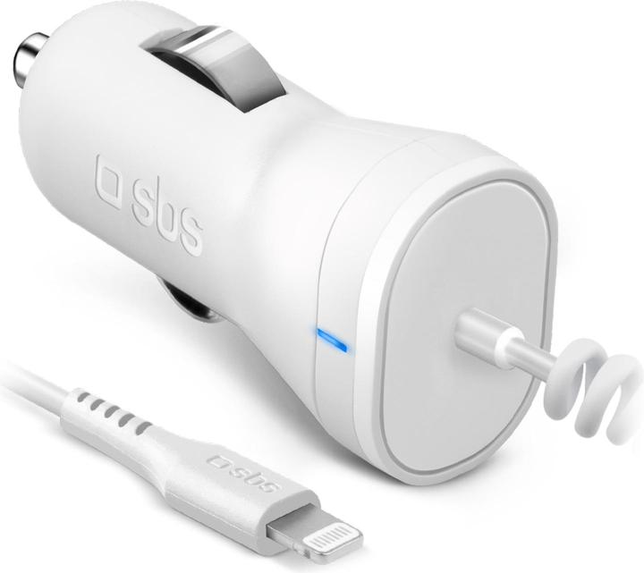 Produktbild SBS Auto-Akkuladegerät mit Lightning-Stecker für iPhone, iPad und iPod