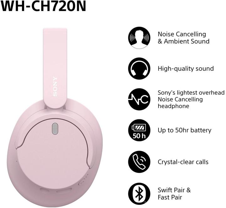 Actual product image Sony WH-CH720N (DNC, 35 h, Wireless, Cable)