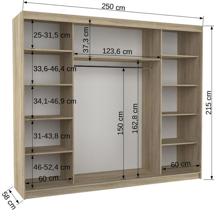 Immagine prodotto ADRK Furniture Sharon (250 x 58 x 215 cm)