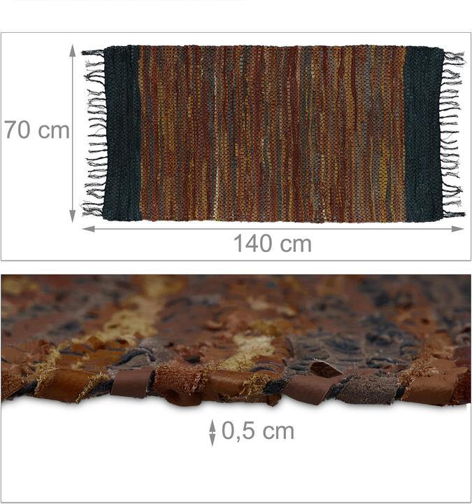 Produktbild Relaxdays Flickenteppich (70 x 140 x 0.5 cm)