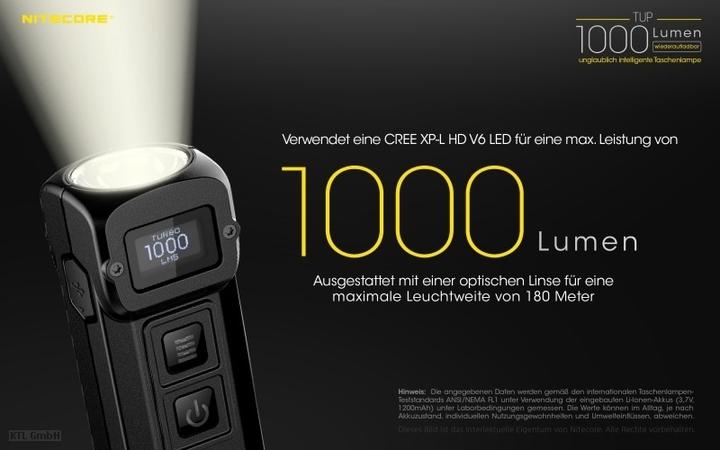Produktbild Nitecore TUP - schwarz (7.03 cm, 1000 lm)