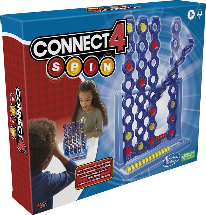 Hasbro Gaming Connect 4 Spin Game, Features Spinning Connect 4 Grid, Game for 2 Players, Strategy Game for Familie