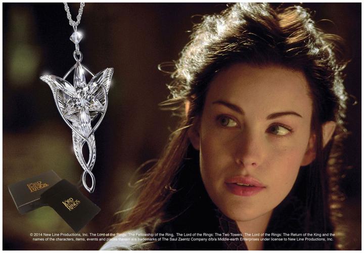 Actual product image Noble Collection Lord of the Rings Pendant Arwen's Evening Star (silver plated)