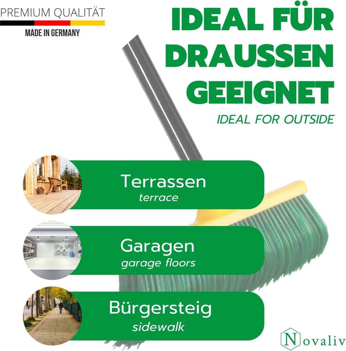 Image du produit Novaliv 2X Premium Krallenbesen mit Stiel 30cm, Spezialbesen gebogenen Borsten Kunststoffkopf -Ideal (1 pcs)