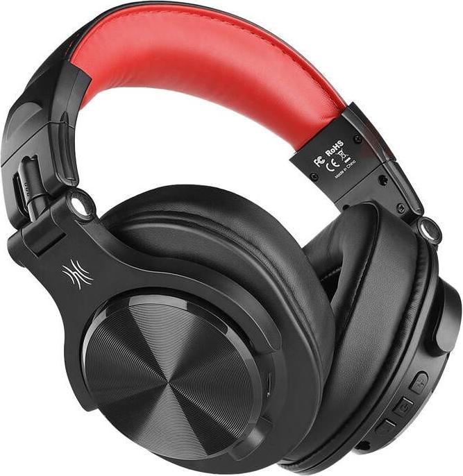 OneOdio A70 - draadloze koptelefoon - microfoon - muziek|studio|DJ (zwart/rood) (50 h, Wireless)