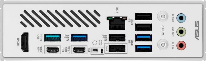 Produktbild ASUS MB AMD AM5 X870 MAX GAMING WIFI7 White (AM5, AMD X870, ATX)