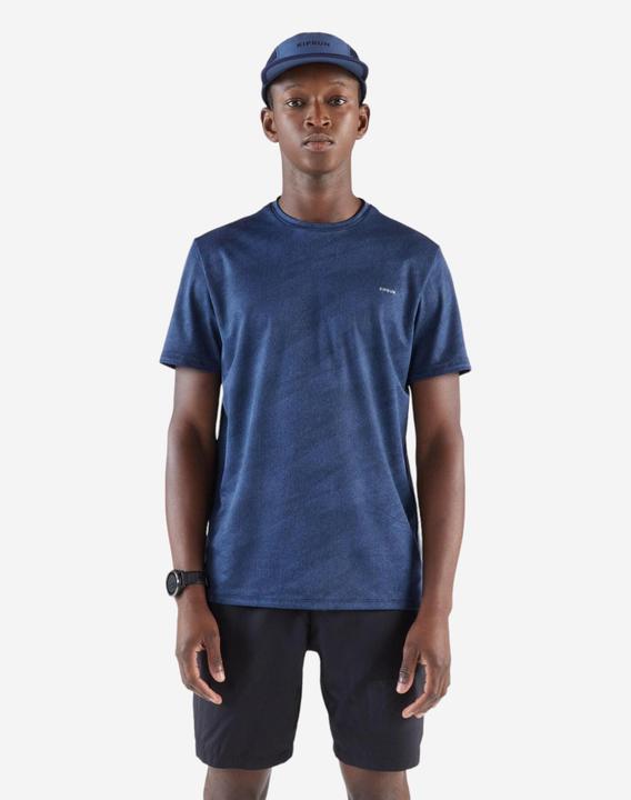 Image du produit Kiprun Men's Breathable Running T-shirt Run 500 Dry - Midnight blue (L)