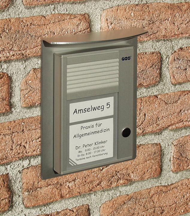 Actual product image Auerswald Weather protection roof large for TFS Dialog 100/200 To cover mounting openings 135mm x 225mm...