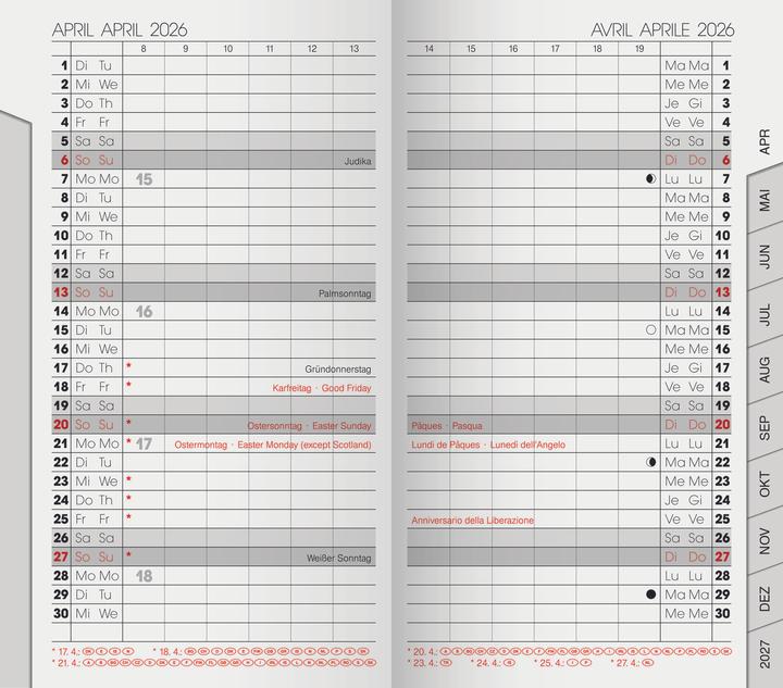 Immagine prodotto ErsatzkalendariumModell751Monats-Sichtkalender2026 (Copertina rigida, Tedesco)
