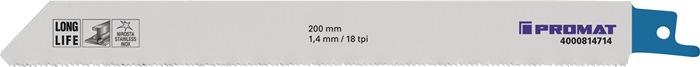 Actual product image Nordwest Handel AG Reciprocating saw blade L.200mm W.19mm TPI 18 1,4mm 5 pcs/card