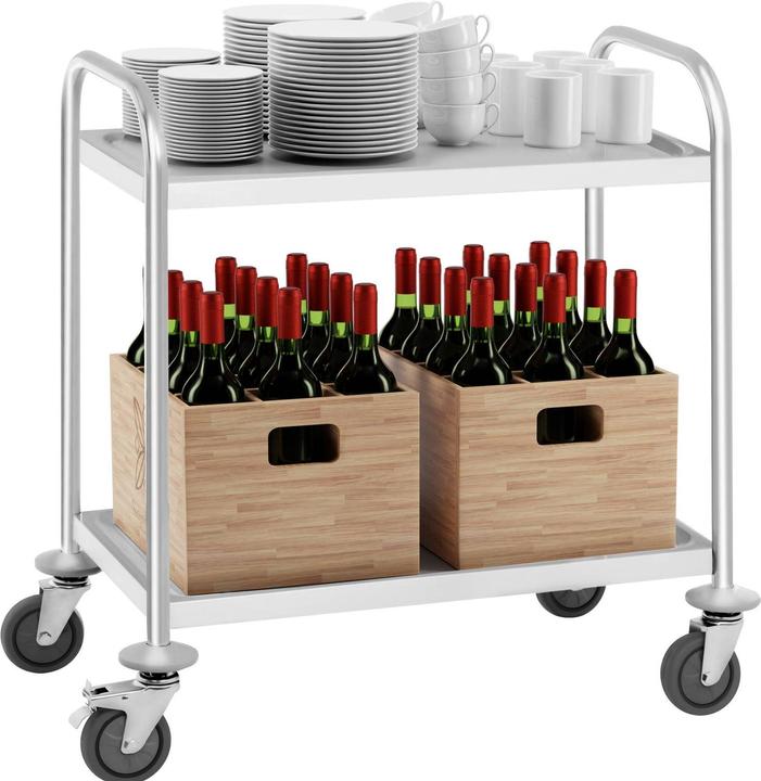 Actual product image Royal Catering Serving Trolley - 2 shelves - up to 150 kg