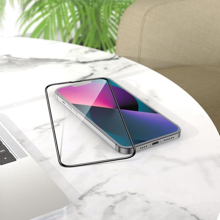Produktbild PhoneLook 3D Tempered Glass Full Screen Display Schutzglas mit schwarzem Rahmen (1 Stück, Apple iPhone 16 Plus)