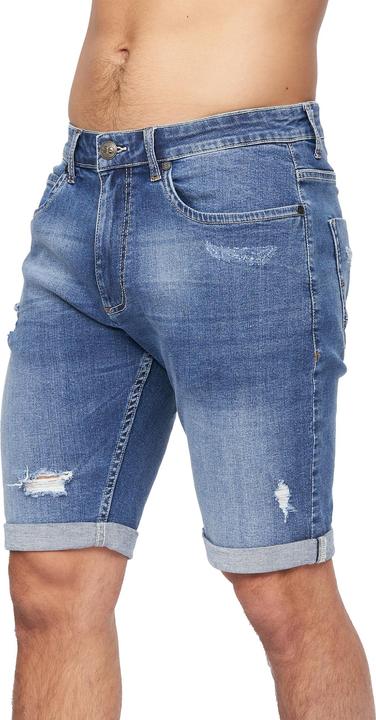 Produktbild Crosshatch Mens Riptrey Abraised Denim Shorts (38)