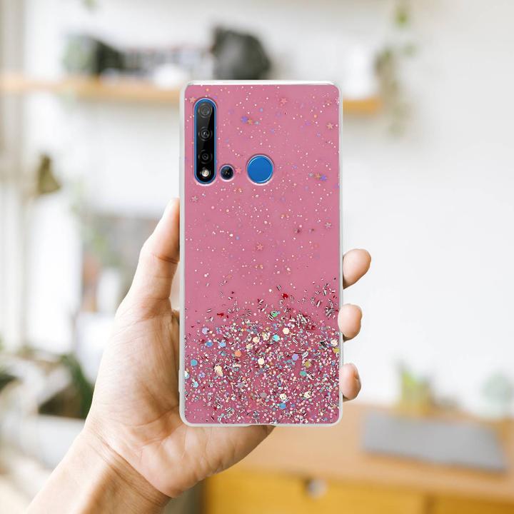 Image du produit Cadorabo Couverture TPU paillettes scintillantes (Huawei Nova 5i, Huawei P20 Lite (2019))