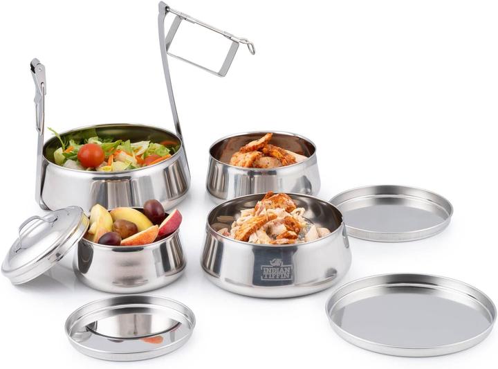 Actual product image Indian-Tiffin 4-stufige Pyramide Indische Tiffin Box