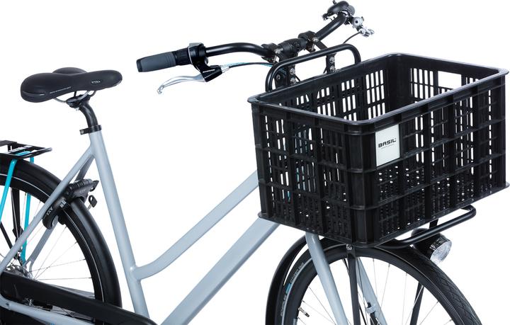Actual product image Basil bike box L 40L, plastique recyclé, noir (40 l)