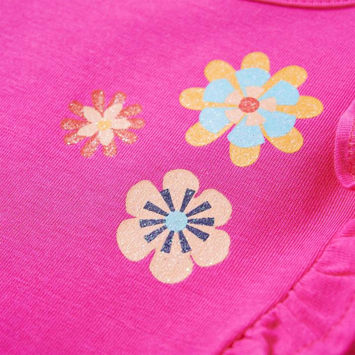 Produktbild VidaXL Kinder-Langarmshirt Dunkelrosa 128,Material: 95 % Baumwolle (128)