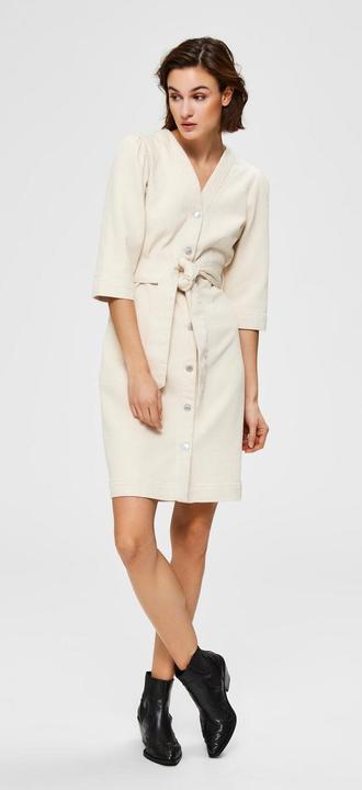 Image du produit Selected Femme Robe en jean avec ceinture à nouer (42)
