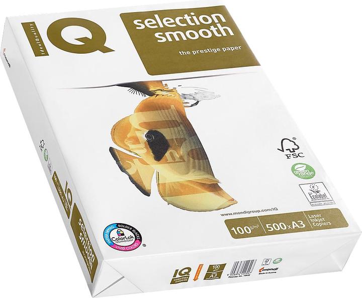 Produktbild Mondi Premium-Büropapier IQ Selection Smooth (100 g/m², 2000 x, A3)