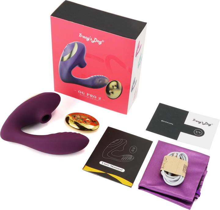 Actual product image Tracy's Dog Clitoral Sucking Vibrator OG Pro 2 - Purple