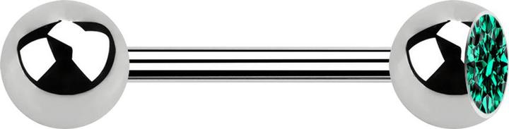Immagine prodotto Star Piercing Barbell in argento con sfera e cristallo turchese (senza ottone, Acciaio chirurgico 316L)