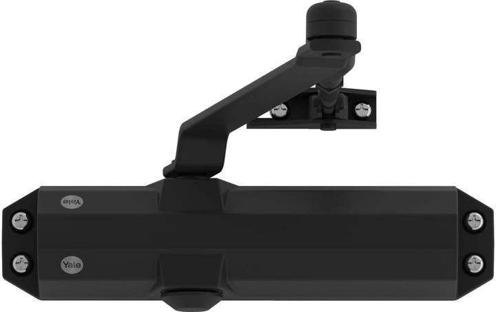 Actual product image Yale Türschliesser mit Standardarm, Serie 4500 Schwarz (Wooden door, Indoor)