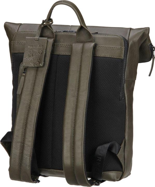 Produktbild Burkely Minimal Mason Unisex Rolltop -Rucksack - 14 -Zoll -Laptop -Kompartiment - Grün (21 l)