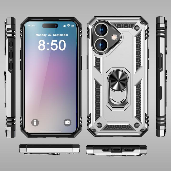 Immagine prodotto Nalia Coperchio ad anello antiurto in stile militare (Apple iPhone 16)