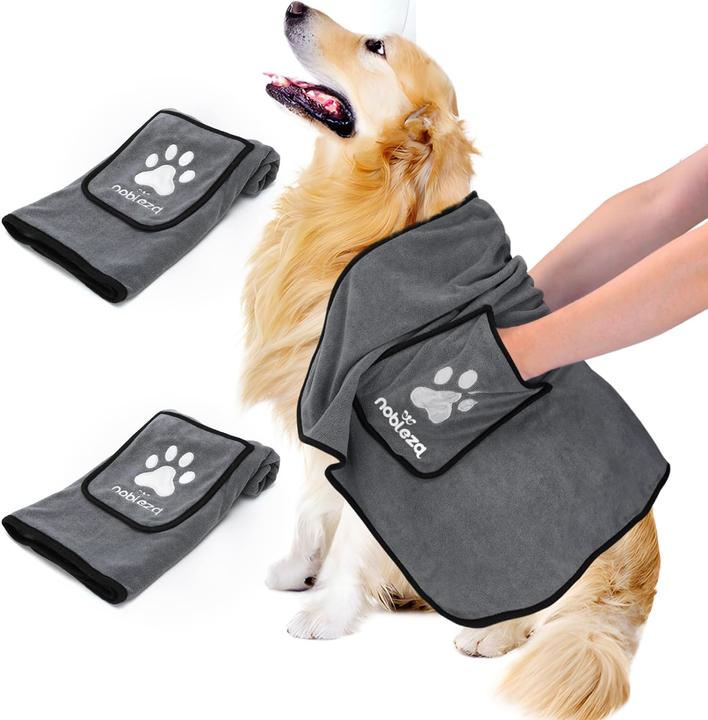 Immagine prodotto Nobleza Set di 2 asciugamani per cani (Cane)