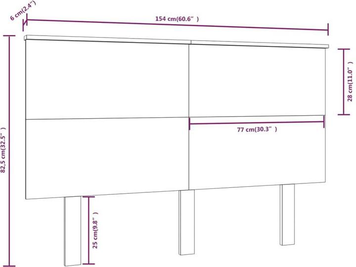 Actual product image VidaXL Farkas (154 x 6 x 82.5 cm)