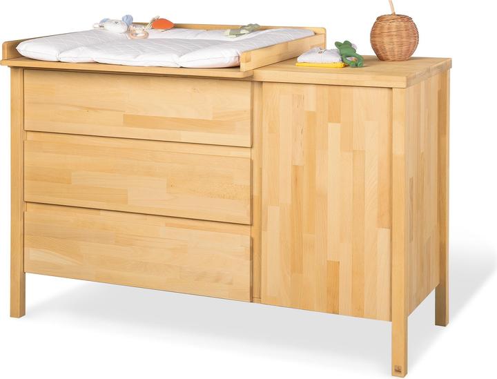 Produktbild Pinolino Kinderzimmer-Set „Enno” extrabreit gross, 3-tlg. (Babybett, Wickelkommode, Kinderkleiderschrank)