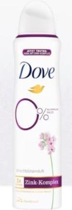 Actual product image Dove Deodorant Aerosol Spray 0% Cherry Blossom 150 ml (Spray, 150 ml)