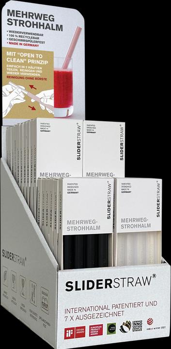Produktbild SliderStraw Display Trinkhalme 32 Set 2 Grössen