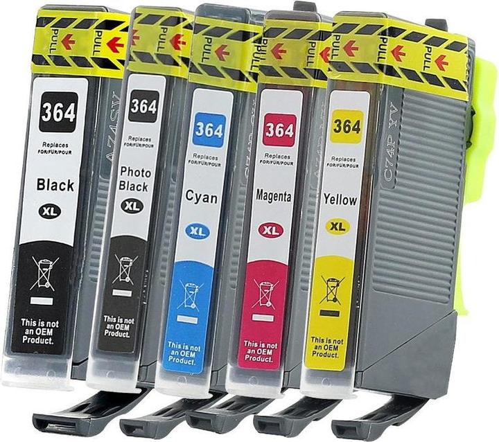 Produktbild Hermex Kompatible Tintenpatrone XL für HP PhotoSmart Wireless e-All-in-One B110f (M, PBK, BK, C, Y)