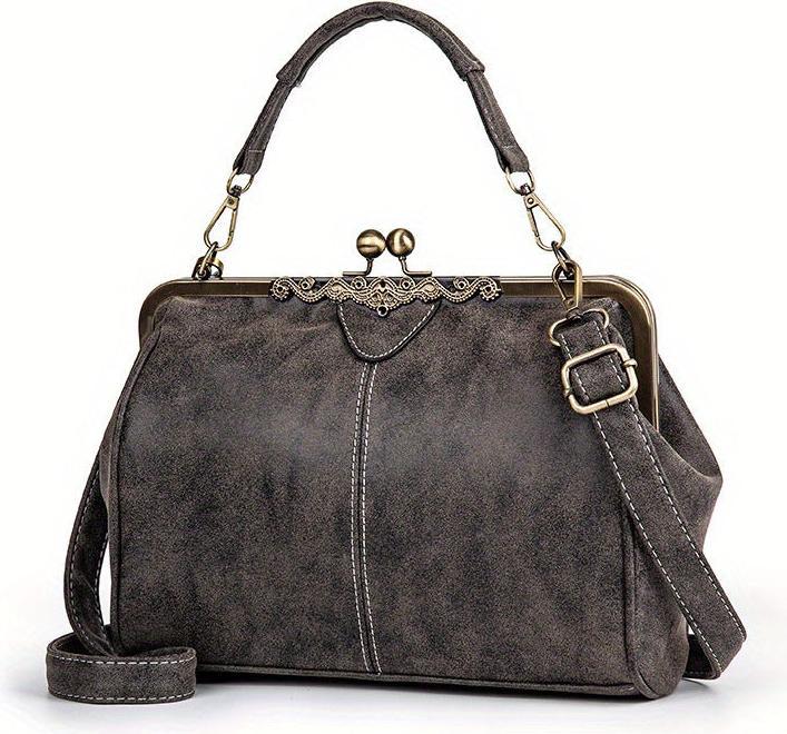Immagine prodotto Only-Bags.Store Schicke Retro-inspirierte Umhängetasche - dickes Kunstleder, abnehmbarer Riemen, klassische