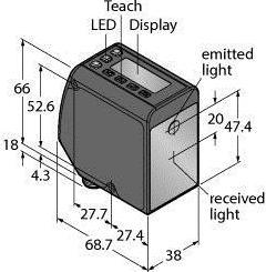 Immagine prodotto Turck Sistema di misura laser Opto Sensor LTF12UC2LDQ (Misuratore)